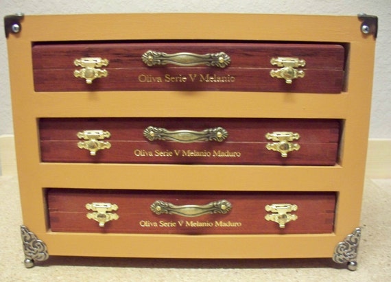 Cigar Box Cabinet Jewelry Box Treasure Box Etsy
