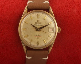 Vintage Titoni Airmaster Winding Men's Working Wrist Watch