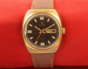 EDOX ヴィンテージ スイス製 自動巻き メンズ 腕時計 アンティーク