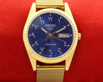 SEIKO5 自動巻き 腕時計 ブルーゴールド t*2様 SEIKO5 自動巻き 腕時計