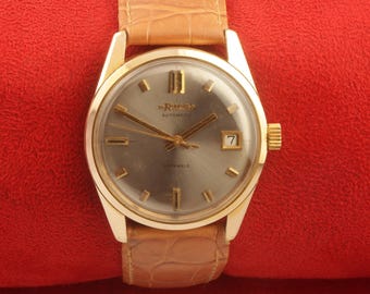 Gebrauchte FELCA 25j Automatik Schweizer Arbeitsarmband Armbanduhr Zifferblatt 34 mm NO46