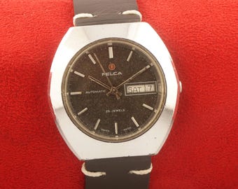 Vintage Felca Automatic Men's Working Wrist Watch Original