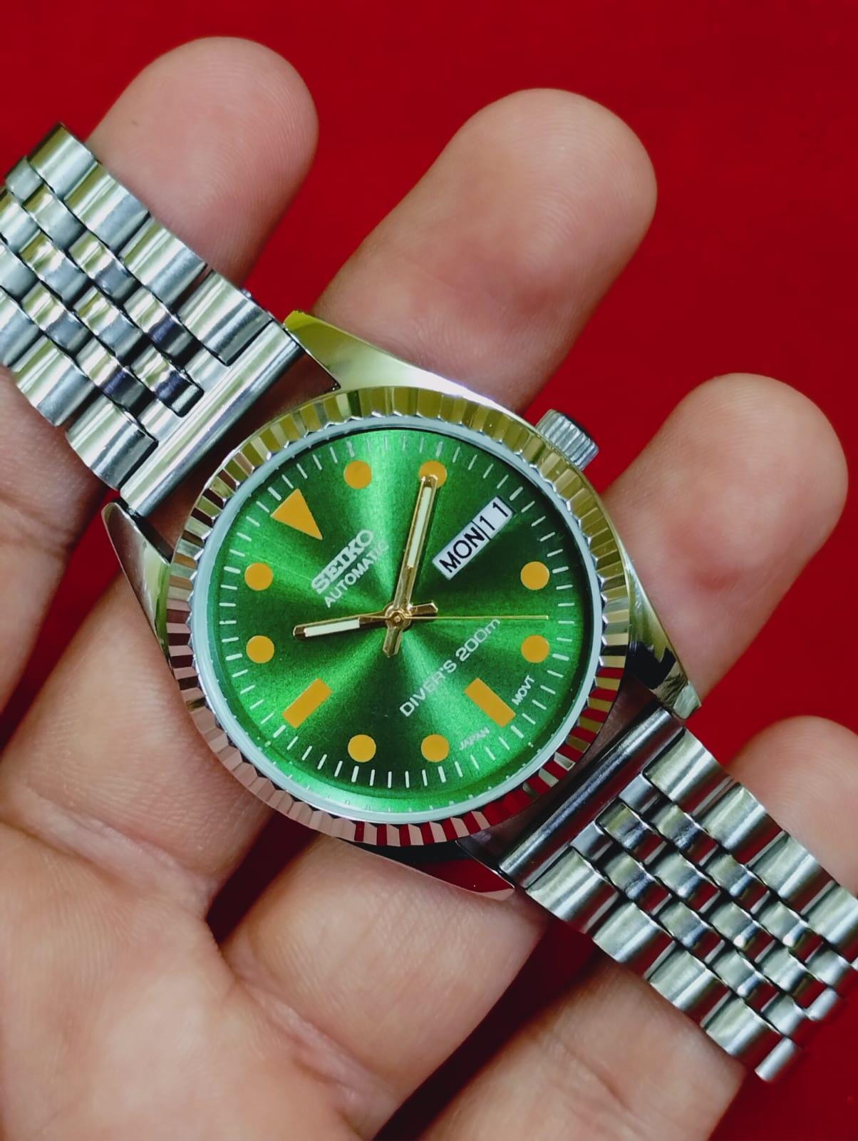 SEIKO 自動巻き時計 本体 グリーン文字盤 21石 SEIKO セイコー 自動