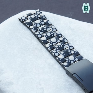 for Garmin Forerunner Pop Bubbles Metal Watch Band Personalize Quickfit Strap 965 955 945 935 745 645 935 265 255 245 165 55 LTE Solar Music