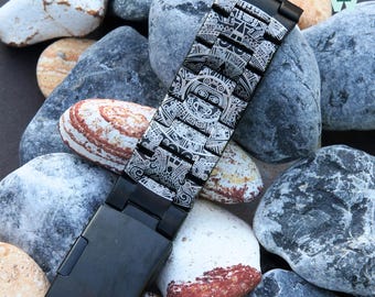 for Samsung Galaxy Watch  Eternal Calender Metal Bands Personalize Stainless Steel Strap Wristband Watch 2 3 4 5 6 7 Pro Classic Active