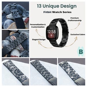 for Fitbit Smart Watch Designer Metal Bands Personalize Stainless Steel Strap Customize Wristband Fitbit Versa 2 3 4 Sense 2 3 Bracelet