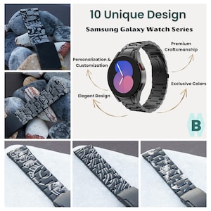 Samsung Galaxy Watch Luxury Unique Design  Metal Bands Personalize Bracelet Steel Strap 2 3 4 5 6 7 Pro Classic Active 40 41 42 43 44 46 47
