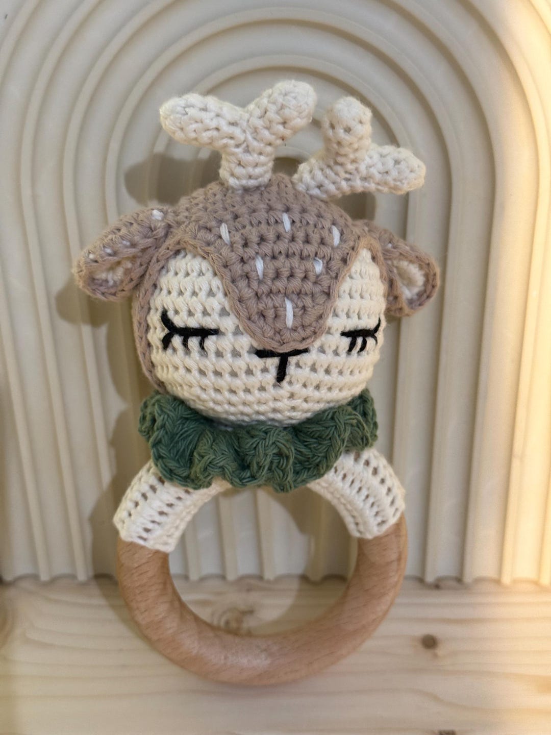 Handmade Crocheted Fawn Rattle – Personalized With Engraving and ...