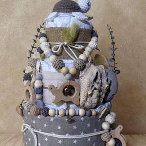Diaper cake turtle, birth gift, baby shower gift, diaper cake girl, diaper cake boy
