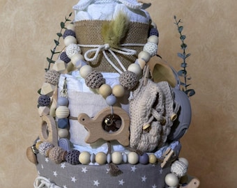 Diaper cake turtle, birth gift, baby shower gift, diaper cake girl, diaper cake boy