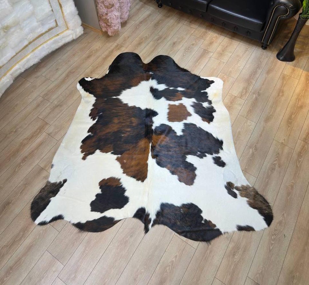 Turkey Cow Rug 100 % Genuine Calfskin Rug, Speckled Cow Hide Rug, Cowhide Genuine ...