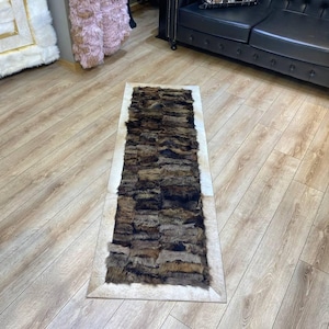 Luxury Handmade Brown Gold Fluffy Sheepskin Rugs, Sheep Skin Rug, Handmade Sheepskin Rug, Shaggy Rug, Soft Wool Rug, Unique Sheepskin Carpet