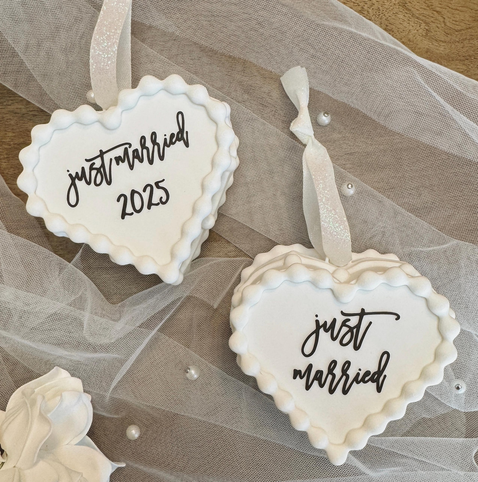Newlywed Christmas Ornament, Custom Wedding Christmas Ornament