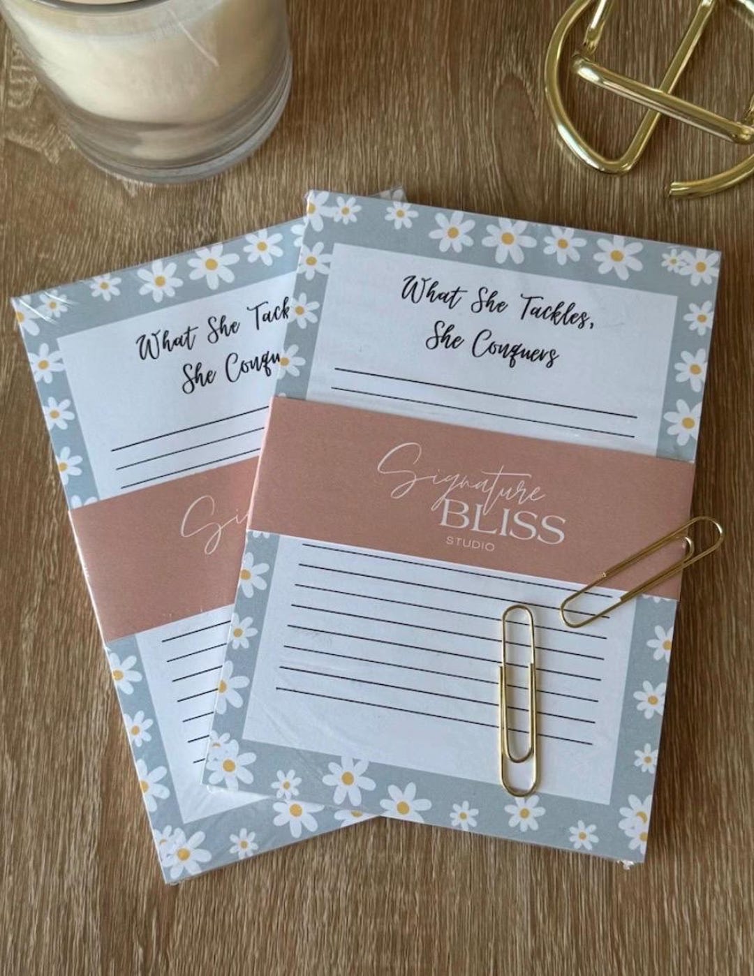 She H Notepad What She Tackles, She Conquers Notepad, to Do List Notepad, Fall ...
