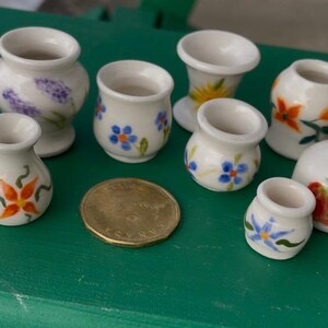 Porcelain vase Handmade Miniature Ceramic Pottery, Miniature, flower vase, bud vase, jug, hand painted, price is for one item