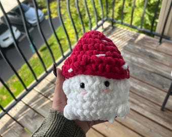 Mushroom Boy crochet plushie
