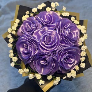 Purple Eternal Rose Boquet