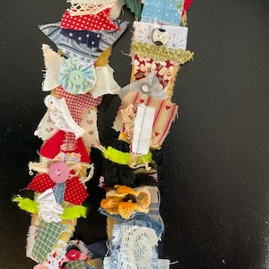 Junk journal fabric snippet.
