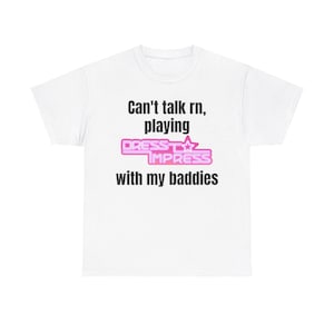 Speeljurk om indruk te maken met mijn slechteriken Roblox T-shirt-grappige meme, parodie-T-shirts, gaming-shirts, cringe-shirts zwaar uniseks katoenen shirt