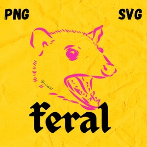 Possum Feral PNG, SVG, Sublimação, Download Digital, Design Retro Trendy