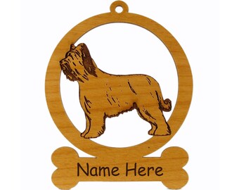 Briard Dog Ornament 081976 Personalized With Your Dog's Name