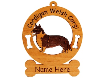 Cardigan Welsh Corgi Dog Ornament Personalized with Your Dog's Name 2196