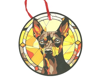 Minpin Design Holographic Dog Ornament