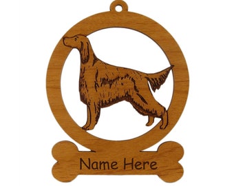 Irish Setter Standing Ornament 083370 Personalized With Your Dog's Name