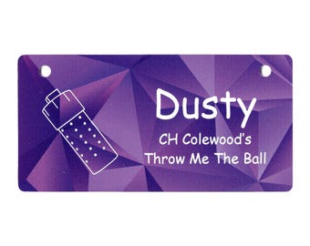Personalized Barn Hunt Dog Crate Tag: Rat Tube Design Choice of 7 Colors
