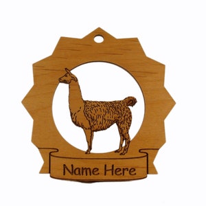 Llama Ornament - Personalized with Your Llama's Name