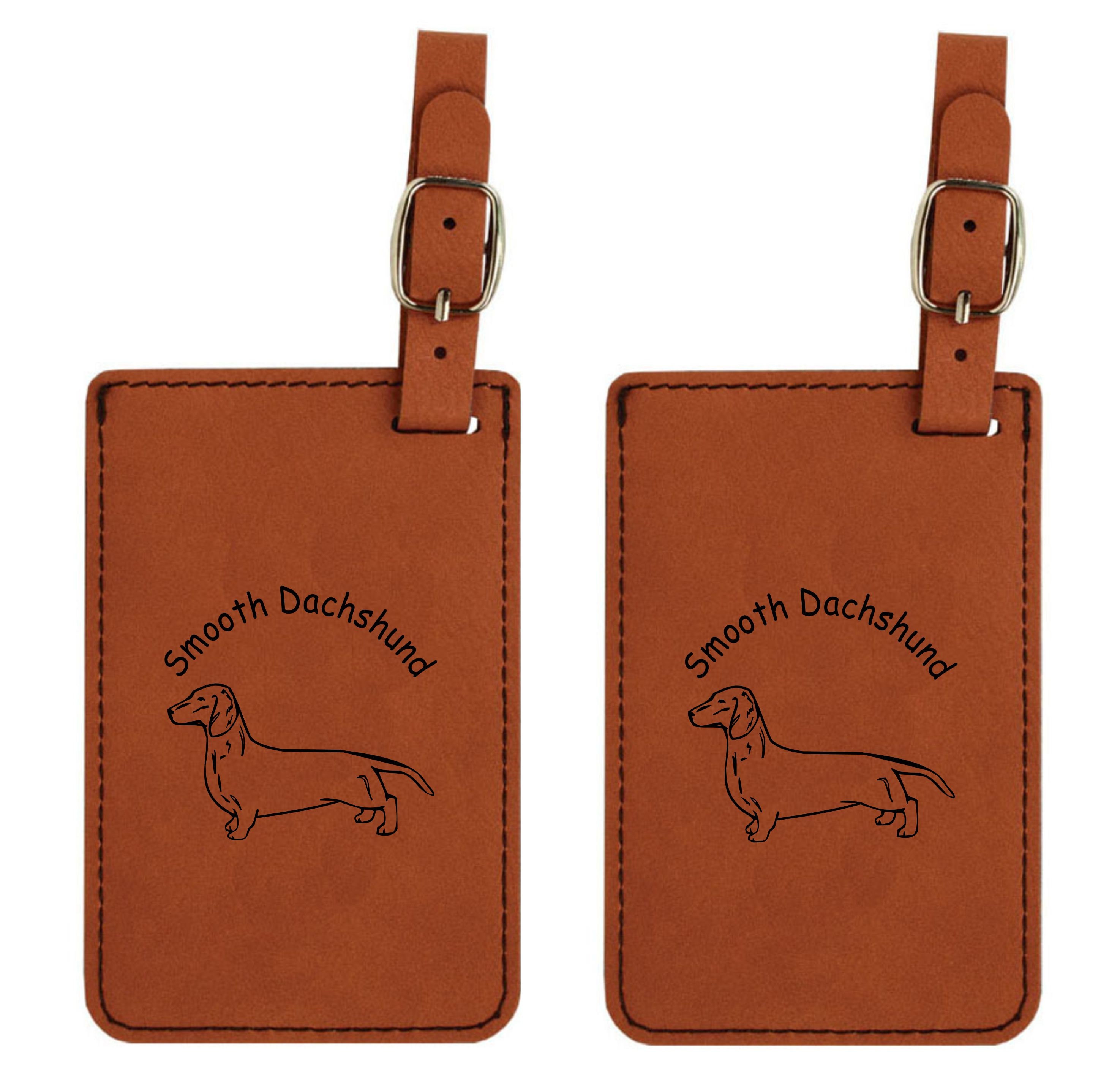 Smooth Dachshund Standing Luggage Tag 2 Pack L3040 - Etsy