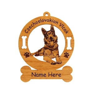 Czechoslovakian Vlcak Dog Ornament Personalized with Your Dog&#39;s Name 3030