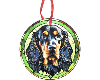 Gordon Setter Design Holographic Dog Ornament