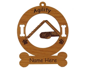 Agility A Frame Dog Sport Ornament Personalized with Your Dog's Name