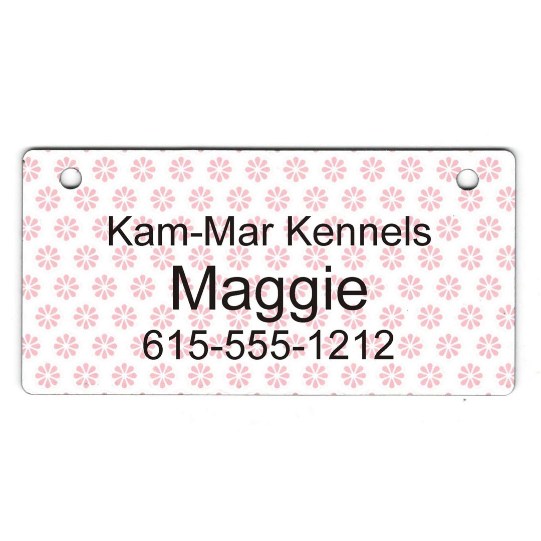 Photo inspiration: Visual Reference: Pink Flowers On White Design Crate Tag Personalized With Your