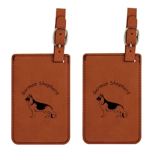 German Shepherd Standing Luggage Tag 2 Pack L3221