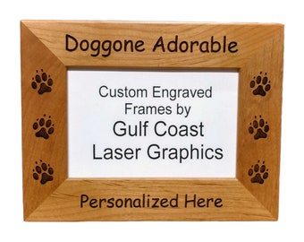 Doggone Adorable Picture Frame Landscape Personalized with Your Dog's Name