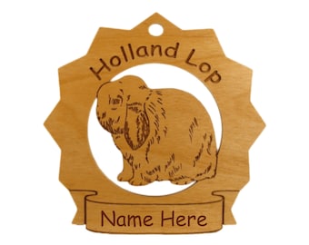 Holland Lop Rabbit Ornament Personalized with Your Rabbit's Name