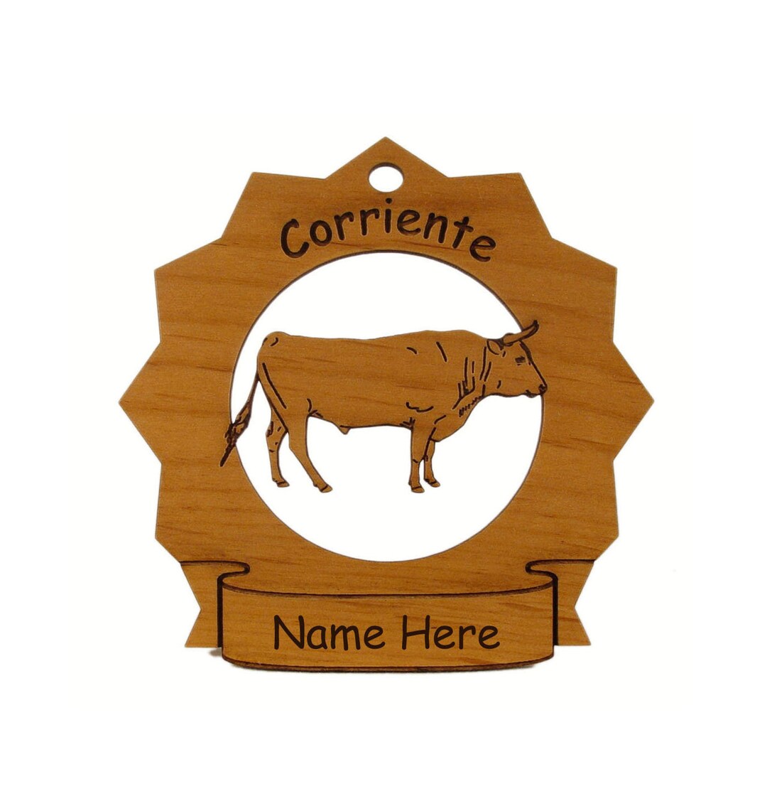 Corriente Cow Ornament Personalized With Your Cow's Name Etsy