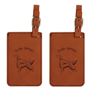 Irish Setter Standing Luggage Tag 2 Pack L3370