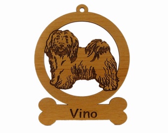 Havanese Stack Ornament 083345 Personalized With Your Dog's Name