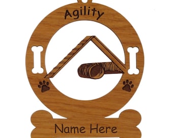 Agility A Frame Dog Sport Ornament Personalized with Your Dog's Name
