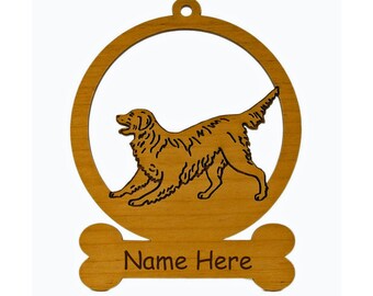 Golden Retriever Wagging Ornament 083263 Personalized With Your Dog's Name