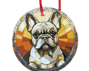 Adorno holográfico para perro con diseño de Bulldog Francés