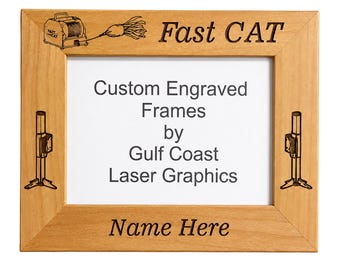 Fast Cat Personalized Dog Sport Picture Frame Landscape Orientation
