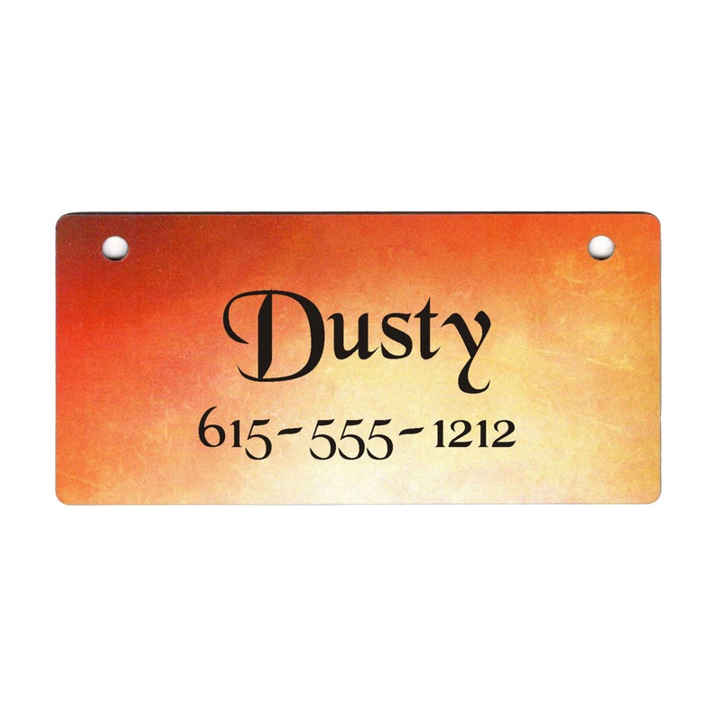 Autumn Glow Design Crate Tag Personalized with Your Dog's Name image 1