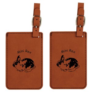 Mini Rex Rabbit Luggage Tag 2 Pack image 1