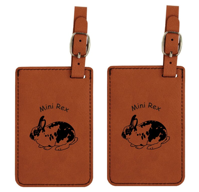 Mini Rex Rabbit Luggage Tag 2 Pack image 1