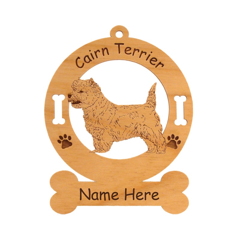 2049 Cairn Terrier Standing 2 Personalized Dog Ornament image 0