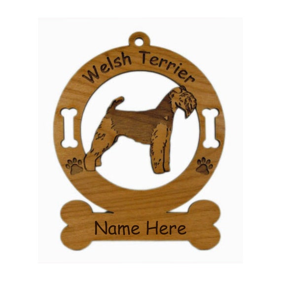 Welsh Terrier Perro Animal tradicional tarjeta de Navidad Personalizado